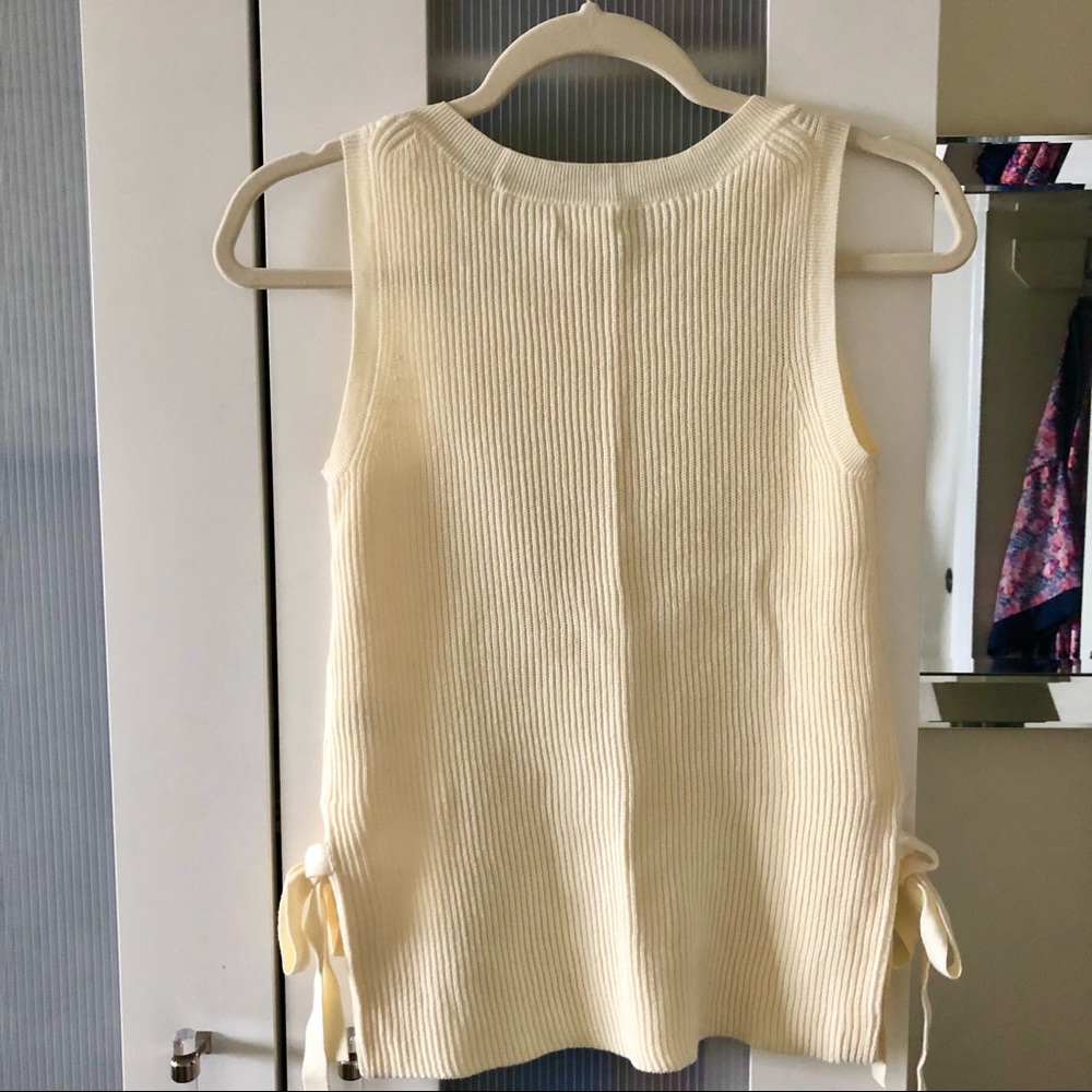 J.Crew sleeveless vest with side ties. - Picture 2 of 7